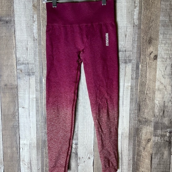 Gymshark Seamless Maroon Ombre Leggings - Picture 2 of 6